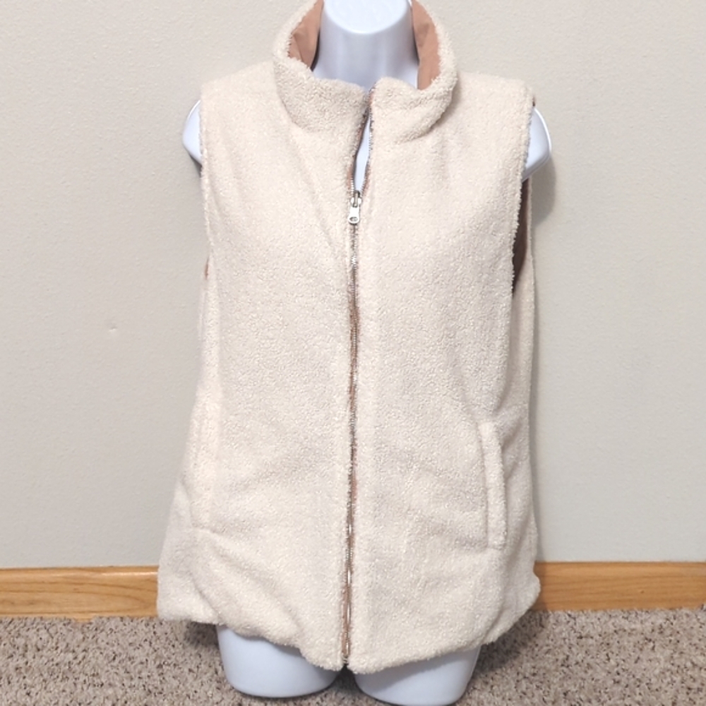 Snow Fleece/Quilted Reversible Vest Size Large
